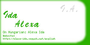ida alexa business card